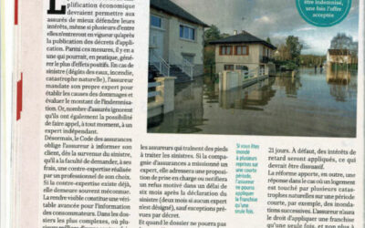« Sinistre habitation : le recours à son propre expert mieux reconnu et les assurés mieux protégés »